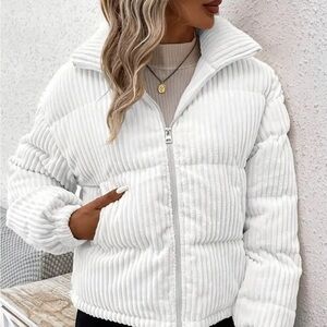 Women's White Puffer Jacket